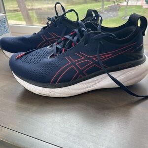 ASICS Navy and Red Men's Running Sneakers